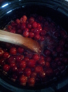 When checking on the cranberries, it helps to give them a good poke to speed up the bursting!